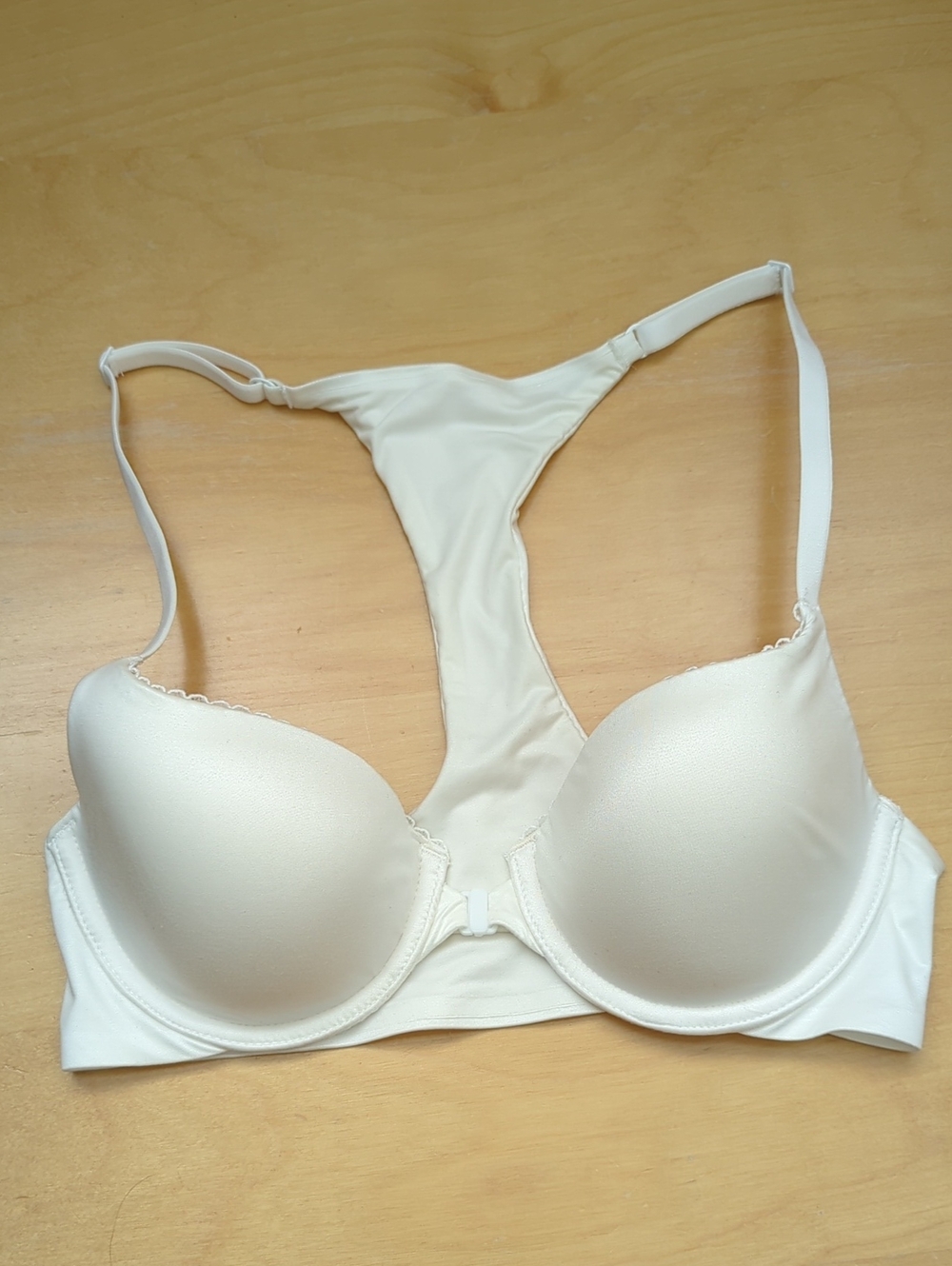 Victoria's Secret Cream Racerback T-Shirt Bra
